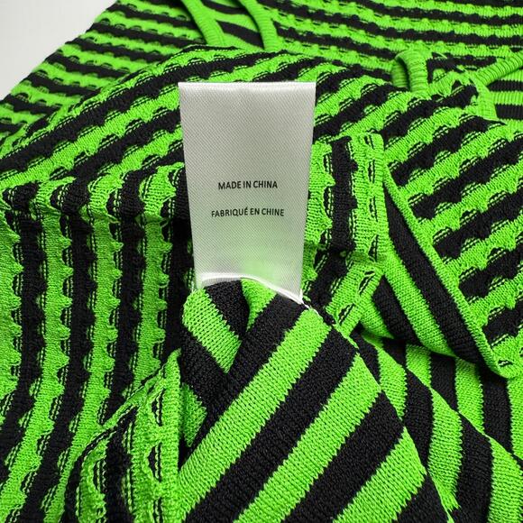 NWT SOLID & STRIPED Sia Mini Dress Sz XS Green Black - Picture 6 of 6